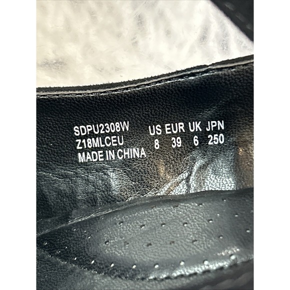 Dream Pairs Black Suede Velvet Mary Jane Wedges Pointed Toe Size 8 Shoes - Picture 3 of 13